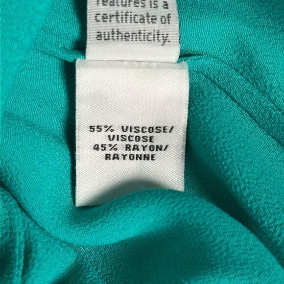 Diane von Furstenberg Turquoise Parlian Shift Dress 3/4 Sleeves Above Knee US 6 - Picture 12 of 12